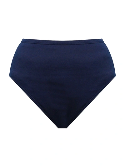Shop Miraclesuit Swim Women's Solid Basic High-waist Bikini Bottom In Midnight Blue