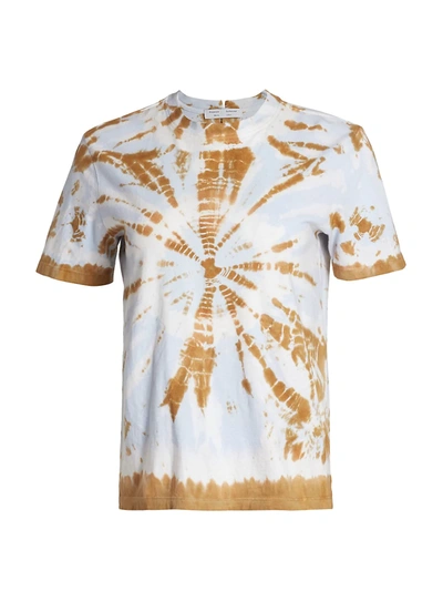 Shop Proenza Schouler White Label Tie-dye Cotton T-shirt In Tang Sky Blue Border Tie Dye