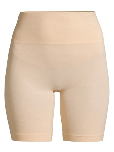 Shop Yummie Cooling Fx Mid-waist Thigh Shaper In Sand