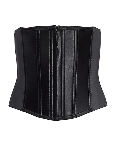 Shop Spanx Women's Sculpt Zip Corset In Very Black