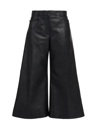 Shop Stella Mccartney Charlotte Faux Leather Culottes In Black