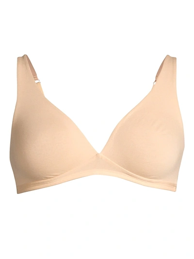 Shop Hanro Women's Cotton Sensation Soft Cup Bra In Skin