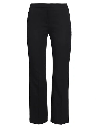 Shop Alexander Mcqueen Women's Wool Cigarette Trousers In Black