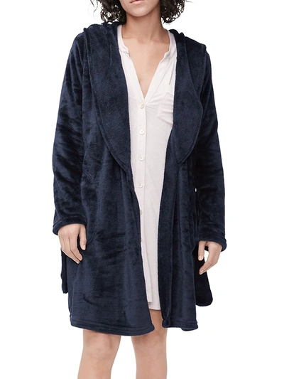 Shop Ugg Women's Miranda Hooded Fleece Robe In Indigo