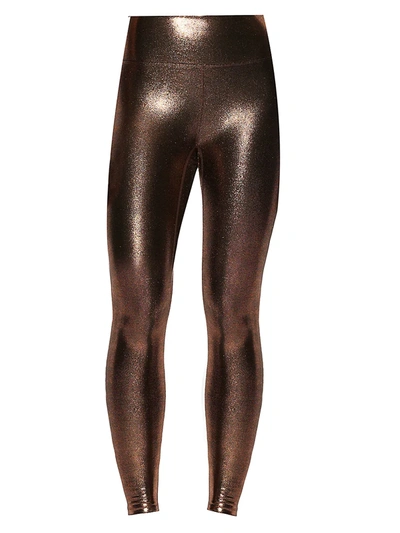 Shop Heroine Sport Marvel Metallic Leggings In Bronze