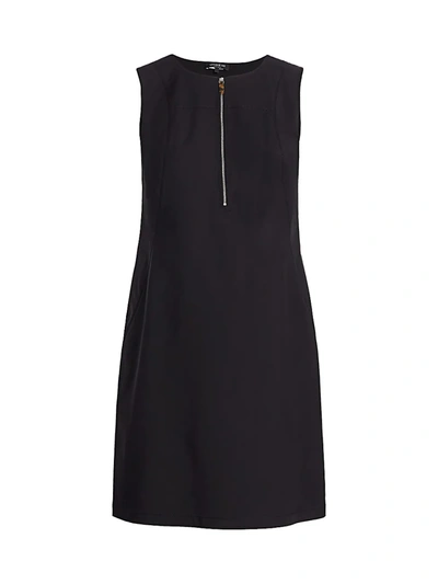 Shop Lafayette 148 Fundamental Half-zip Dress In Black