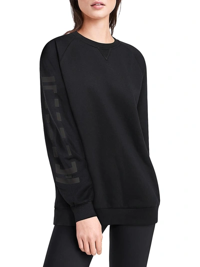 Shop Wolford Logo Sweatshirt In Black Steel