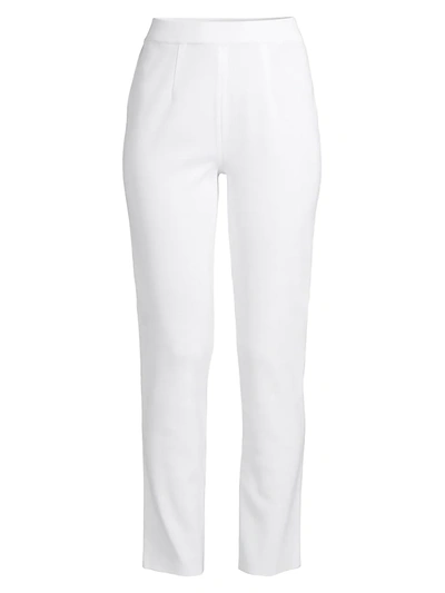 Shop Misook Slim High-rise Pants In White