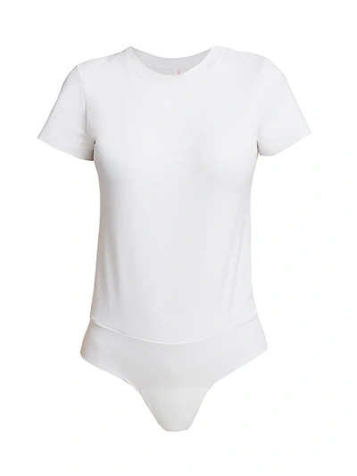 Shop Commando Essential Cotton Crewneck Tee Bodysuit In White