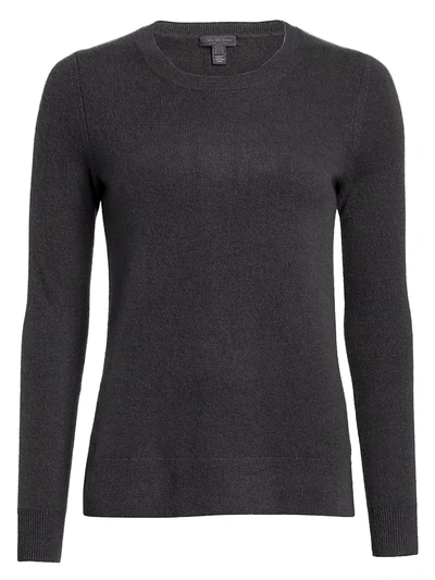 Shop Saks Fifth Avenue Collection Cashmere Roundneck Sweater In Charcoal Heather