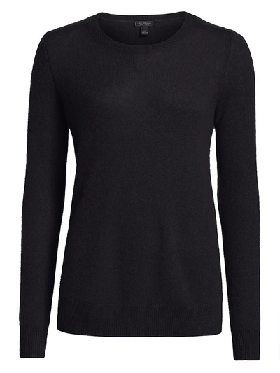 Shop Saks Fifth Avenue Women's Collection Featherweight Cashmere Sweater In Ebony