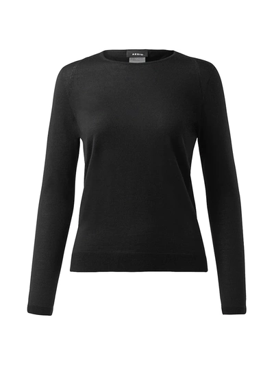 Shop Akris Women's Cashmere & Silk Seamless Pullover Sweater In Black