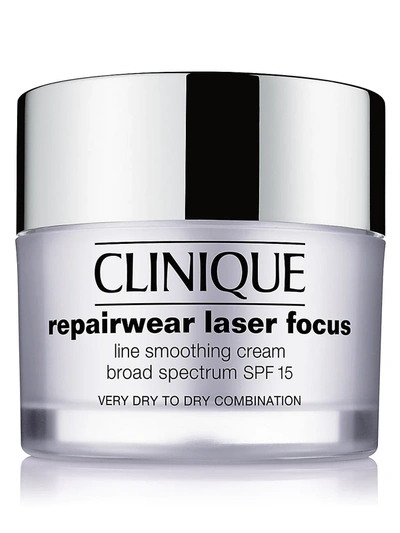 Shop Clinique Women's Repairwear Laser Focus Spf 15 Line Smoothing Cream In Very Dry To Dry Combination