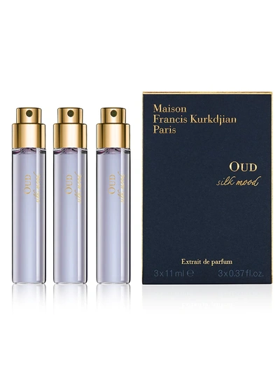 Shop Maison Francis Kurkdjian Women's 3-piece Oud Silk Mood Extrait De Parfum Refill Set