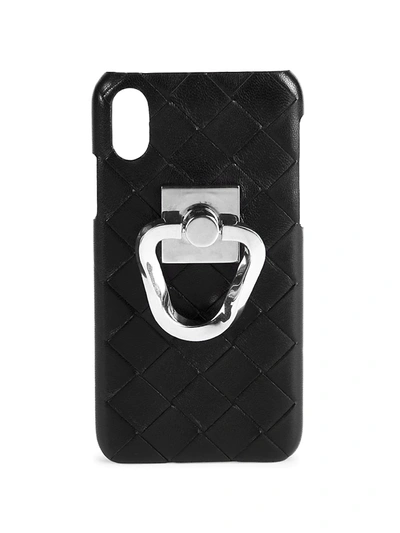 Shop Bottega Veneta Leather Iphone 11 Case In Black