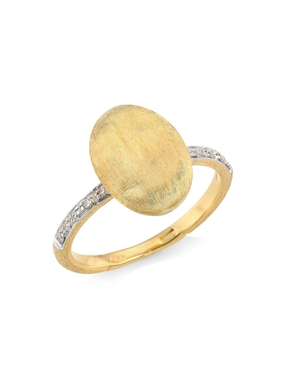 Shop Marco Bicego Siviglia 18k Yellow Gold & Diamond Vertical Ring