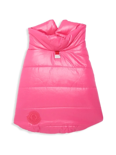 Shop Moncler Nylon Dog Jacket In Pink
