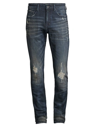 Shop Prps Men's Le Sabre Stretch The Six Distressed Slim-tapered Jeans In Dark Indigo