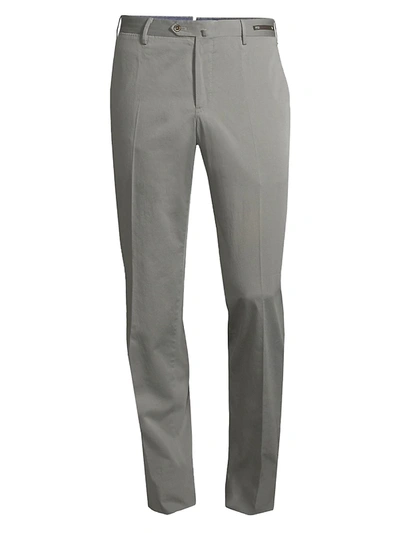 Shop Pt01 Men's Slim-fit Silk-blend Silkochino Trousers In Grey
