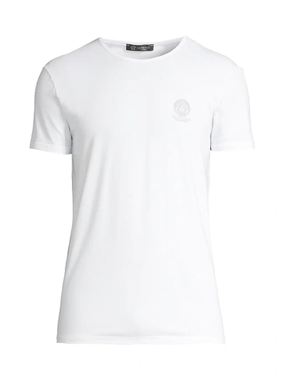 Shop Versace Men's 2-pack Logo T-shirt In White