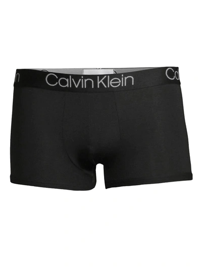 Shop Calvin Klein Underwear Men's Ultra-soft Modal Trunks In Black