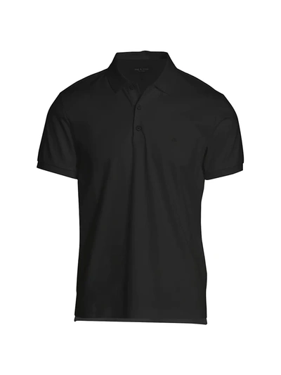 Shop Rag & Bone Men's Principal Jersey Classic Fit Polo In Black