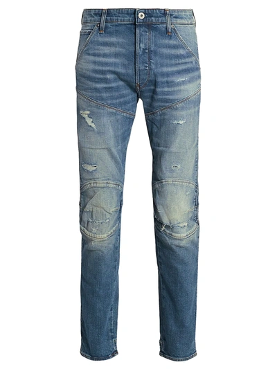 Shop G-star Raw 5620 3d Slim Jeans In Worn In Ripped