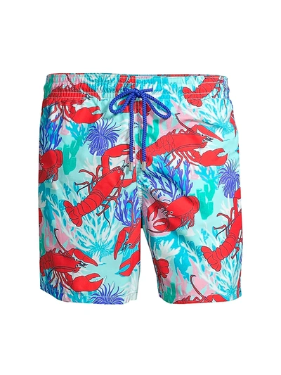 Shop Vilebrequin Moorea Lobster Swim Trunks In Red