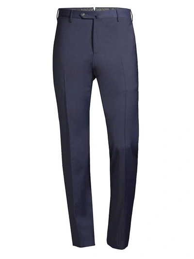 Shop Pt01 Men's Traveller Slim-fit Performance Wool Trousers In Blue