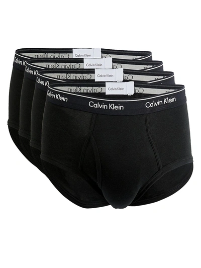Shop Calvin Klein Men's 4-pack Classic Logo Briefs In Black