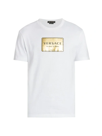 Shop Versace Taylor-fit Graphic T-shirt In White