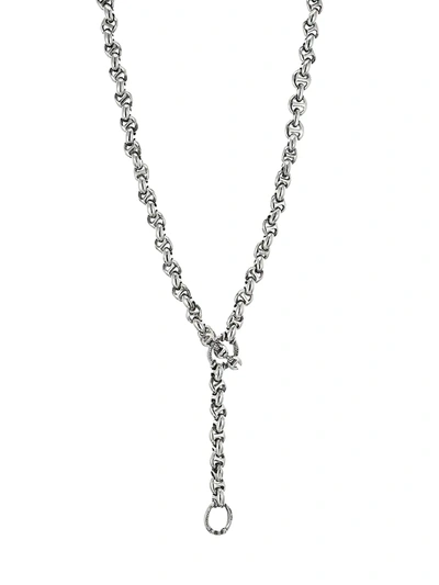 Shop Hoorsenbuhs Men's Open-link 10mm Sterling Silver & Diamond Necklace