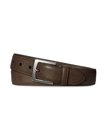Shop Shinola Men's Bedrock Leather Belt In Dark Brown