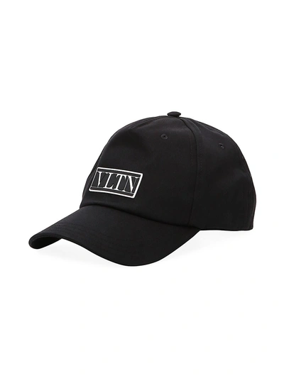 Shop Valentino Vltn Patch Baseball Hat In Black