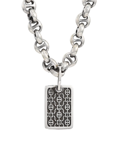 Shop Hoorsenbuhs Men's Petite Rectangle Lace Sterling Silver Pendant