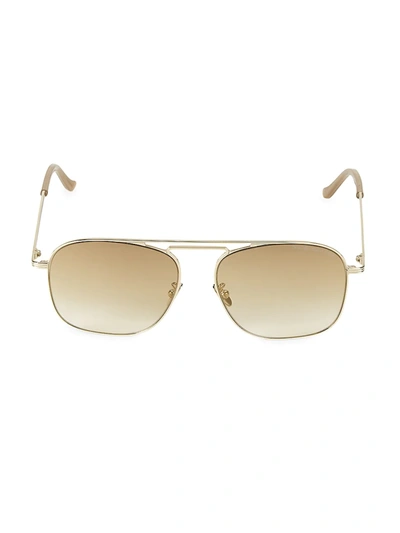 Shop Cutler And Gross 56mm Metal Navigator Sunglasses In Gold