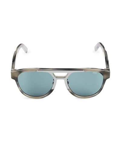 Shop Berluti 55mm Aviator Sunglasses In Metal