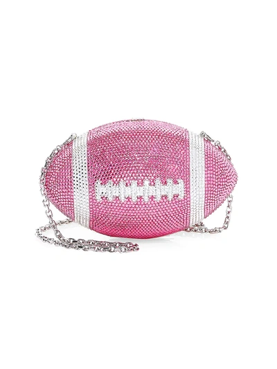 Shop Judith Leiber Women's Game Day Football Pigskin Crystal Clutch In Rose