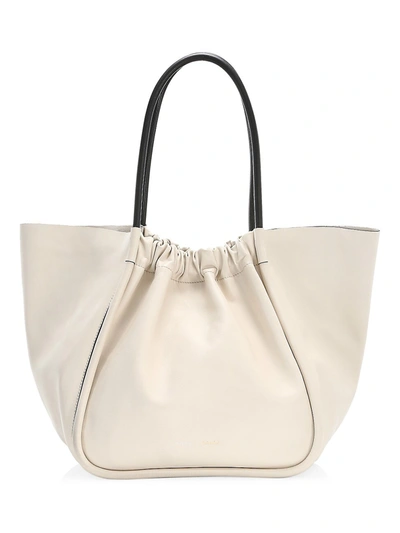 Shop Proenza Schouler Women's Xl Ruched Leather Tote In Clay
