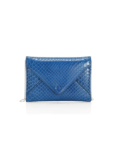 Shop The Row Women's Python Envelope Clutch In Blue