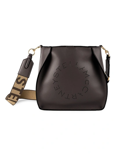 Shop Stella Mccartney Women's Stella Logo Crossbody Bag In Black