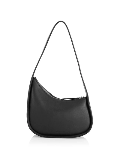 Shop The Row Women's Half Moon Leather Shoulder Bag In Black