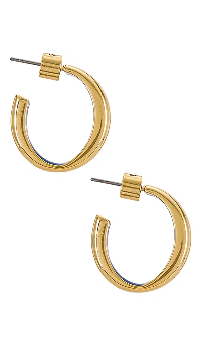 Jenny Bird Mavi Huggie Earrings In Metallic Gold