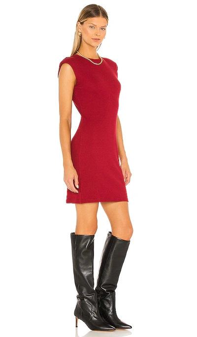 Shop Bcbgeneration Knit Shoulder Pad Mini Dress In Red