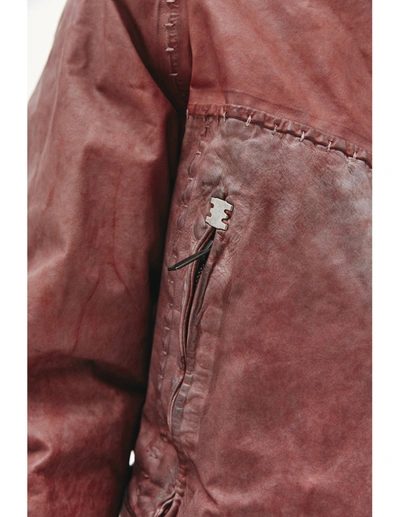 Shop Isaac Sellam Red Leather Parka
