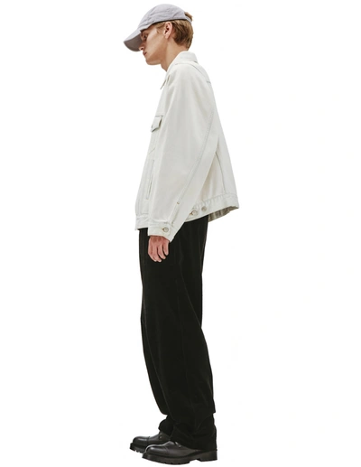 Shop Balenciaga Oversize Denim Jacket In White