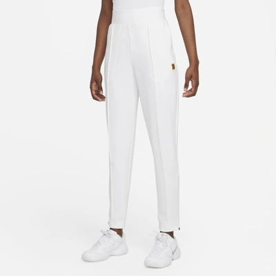 Shop Nike Women's Court Dri-fit Knit Tennis Pants In White