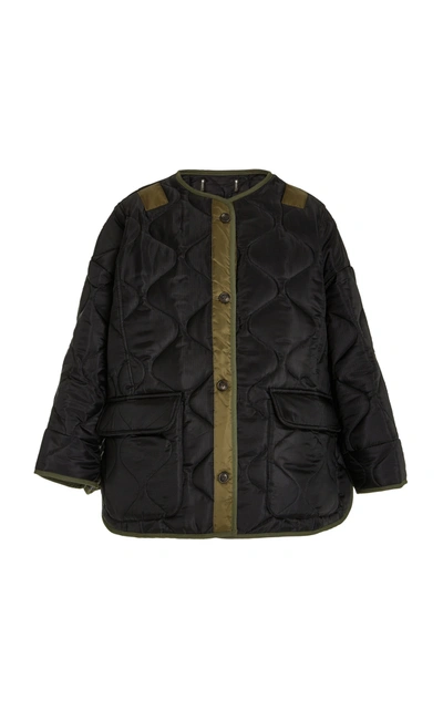 Shop The Frankie Shop Women's Teddy Oversized Quilted Jacket In Black,white