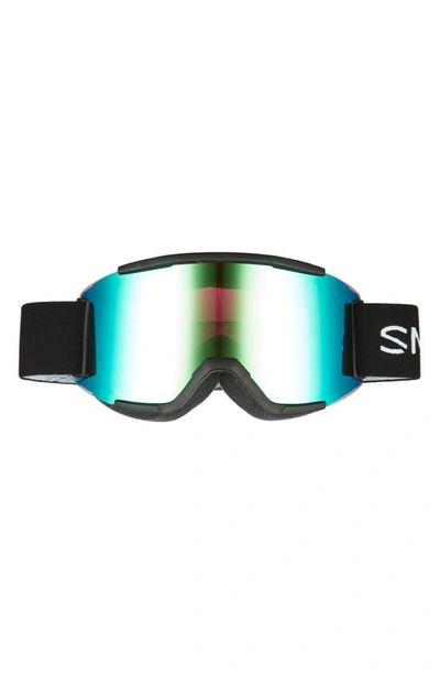 Smith Squad 190mm Special Fit Snow Goggles In Black Green Mirror