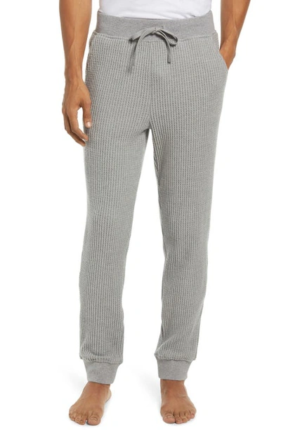Shop Ugg Glover Thermal Knit Pajama Pants In Grey Heather